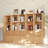 Branigans 5 Pcs 2-Tier Cube Bookshelf Storage Cabinet With Double Drawer And Shelf
