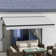 Dakota Fields 350cm W x 250cm D Polyester Cover Motorised Retractable Patio Awning
