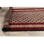 Tapis ivoire / rouge en laine noué à la main de conception unique 3 pi 5 po x 6 pi 9 po Franciszek