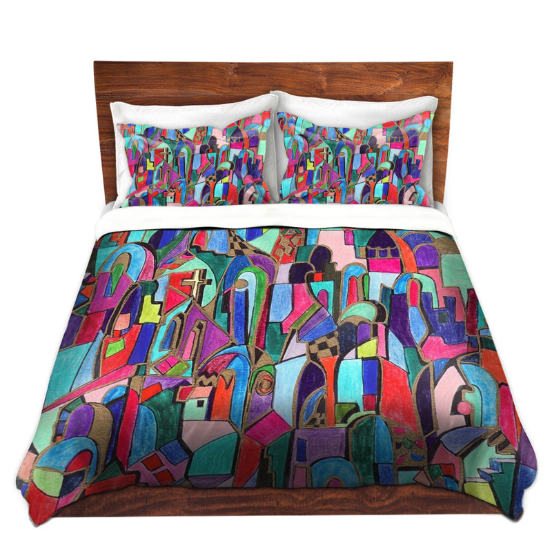 Ensemble de housse de couette cathedral city, 1 housse simple + 1 taie standard