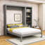 Lit escamotable en bois avec tablettes et tête de lit-1502819023-1502819020