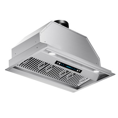 42 in. 900 CFM Convertible Insert Range Hood  In Stainless Steel With Gesture Control and Long-Term Warranty
