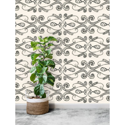 Susan Hable Damask Wallpaper