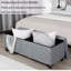 Banc de rangement rembourré avec pieds en bois massif Jenaya-1094629866