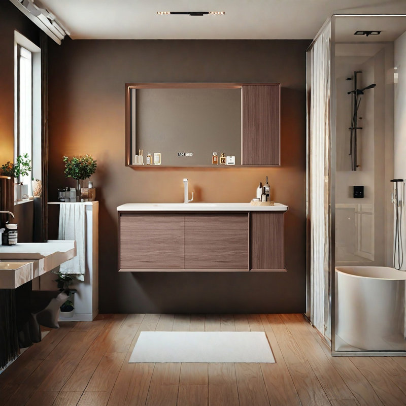 Luxury-Style Smart Bathroom Cabinet, 19.68" H x 47.24" W x 21.65" D