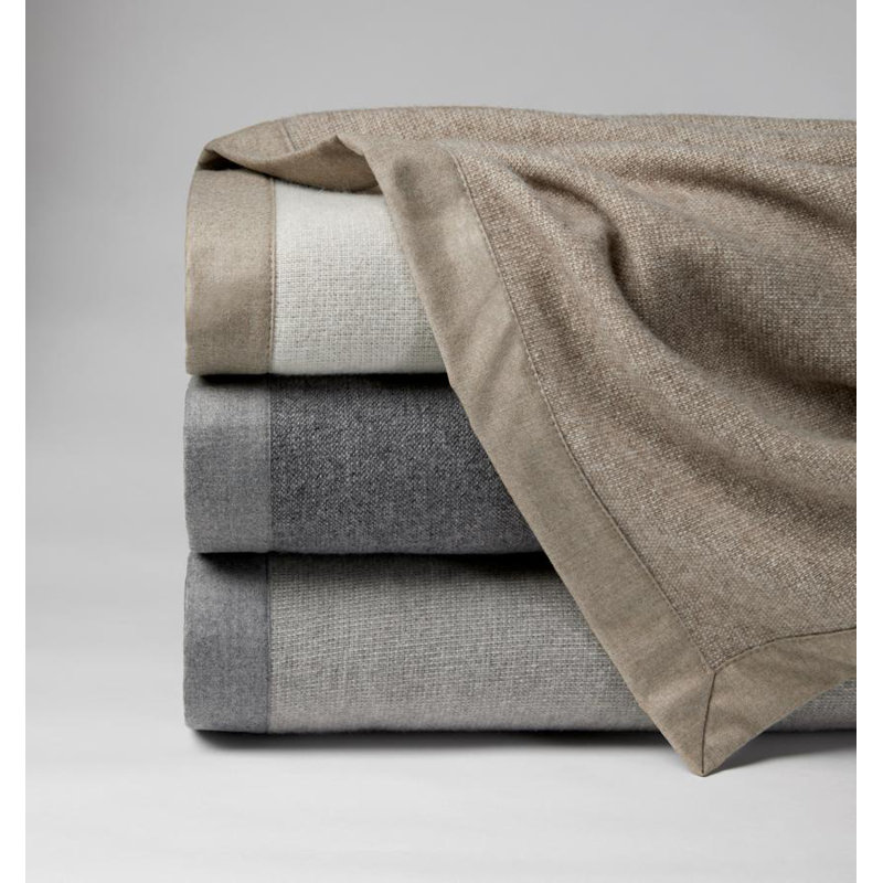 Nerino Hand Woven Blanket, King , Gray/Light Gray