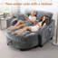 Canapé à deux places de 42 pouces avec fauteuil inclinable et repose-pieds de rangement, idéal pour les salons et les chambres-122719906
