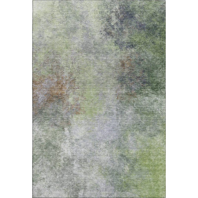 Premium Machine Washable Ariel Abstract Rug, Rectangle 10' x 14'