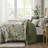 Salara Green Reversible Vintage Floral 7-Piece Cal King Comforter Set-123854442-114350016