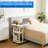 Height Adjustable Side End Table with Shelves