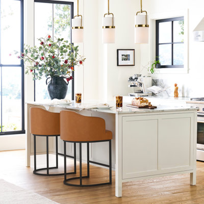 Tabouret de comptoir rembourré Alyce