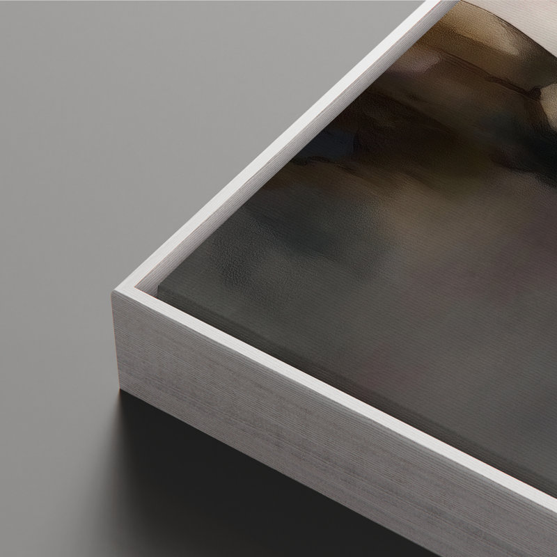 Art mural encadré sur toile - Paysage abstrait minimal avec des tons d'horizons neutres flous - 16 po x 24 po, 24 po x 36 po
