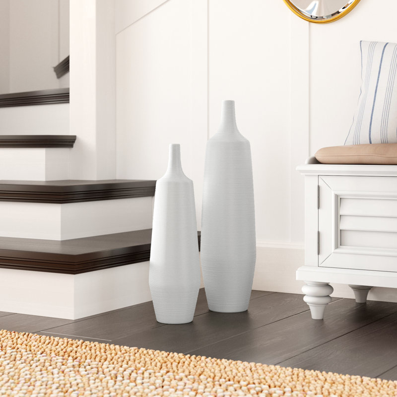 Tegan Vases - Set of 2, Gesso White
