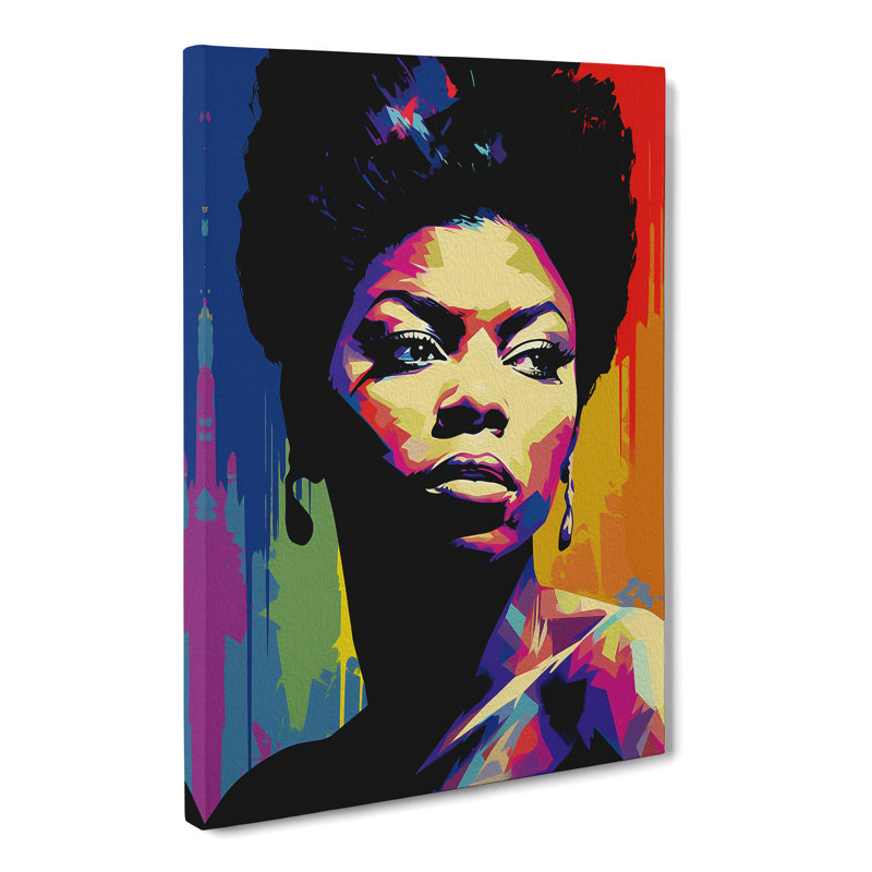 Nina Simone Futurism Art - Wrapped Canvas, 50cm H x 35cm W x 3cm D