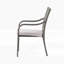 Ensemble de salle à manger d'extérieur en rotin avec 4 chaises, gris