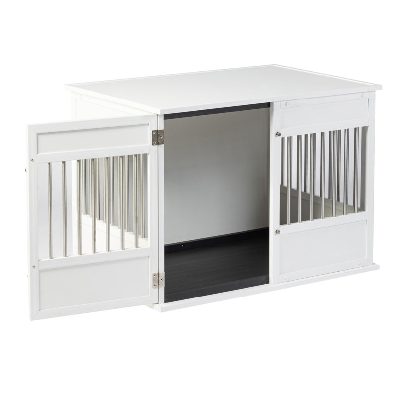 Cage pour chien ECOFLEX Horizon Easy Access, Grand (H 27,48 po x l 25,98 po x P 38,03 po), Blanc antique