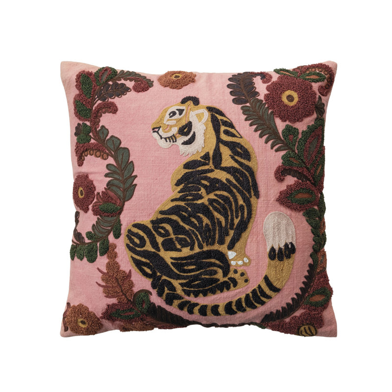 Cotton Square Throw Pillow Cover & Insert