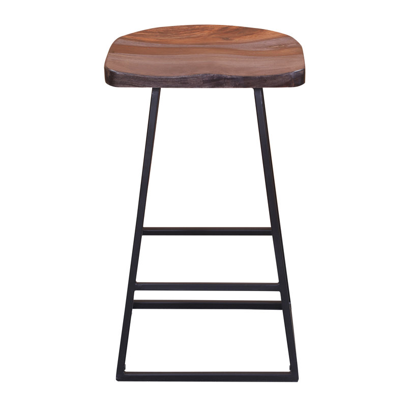 Evis Counter Stool with Metal Frame, Counter Stool (24" Seat Height), Gray
