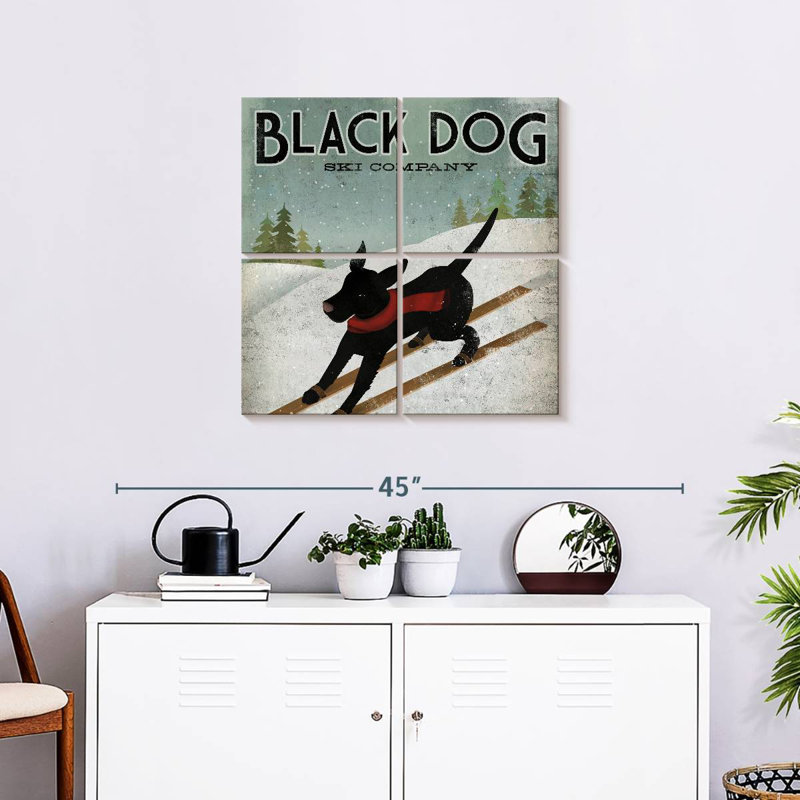 Brampt Black Dog Ski, 26" H x 26" W