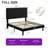 Full Size Velvet Upholstered Platform Bed with Adjustable Headboard and Wooden Slats-1221684239-1221684232