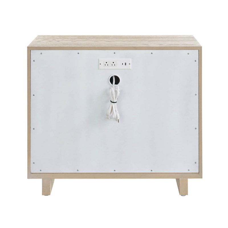 Table de chevet moderne l 34 po, Gris