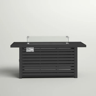 Steel Propane Fire Pit Table With Cover