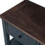 Console Mid-Century, 3 tiroirs et 2 tablettes ouvertes, tiroirs dynamiques, bleu marine-795628107