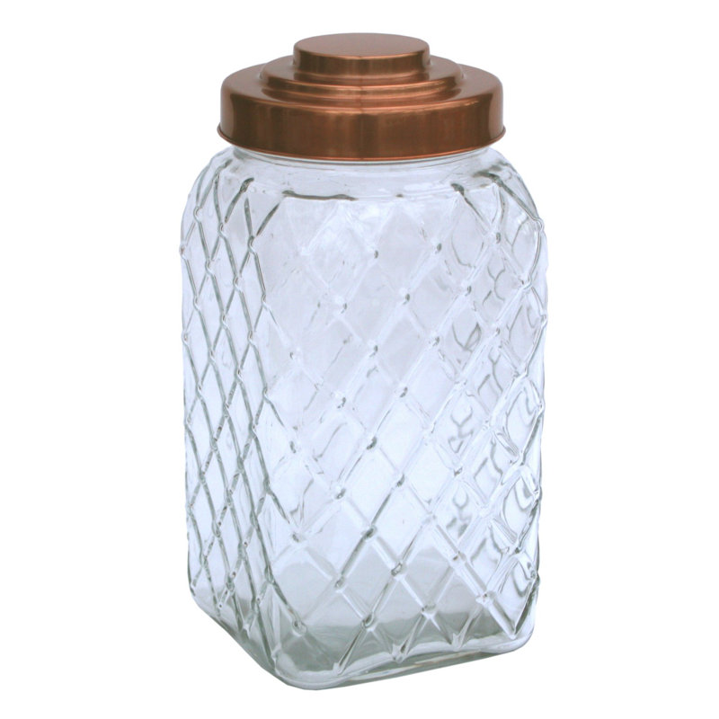 Glass Jar, 30.5cm H x 14cm W x 14cm D