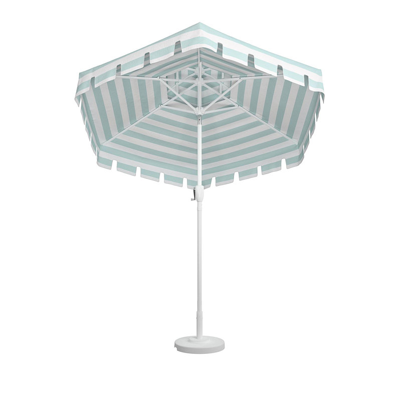Franks 205cm Market Parasol, Rose, White