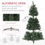 Arbre de Noël artificiel à ouverture automatique 6 / 7,5 / 9 pi avec extrémités de branches et base en acier-526808172