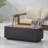 40" Outdoor 40,000 BTU Rectangular Mgo Concrete Propane Fire Pit, Light Grey (Tank Cover Not Included)-27068875
