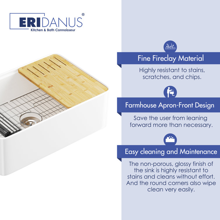Eridanus Yorkshire 30 L x 20 W Kitchen Sink Workstation With Cutting  Board, Dish-drying Rack and Sink Grid & Reviews