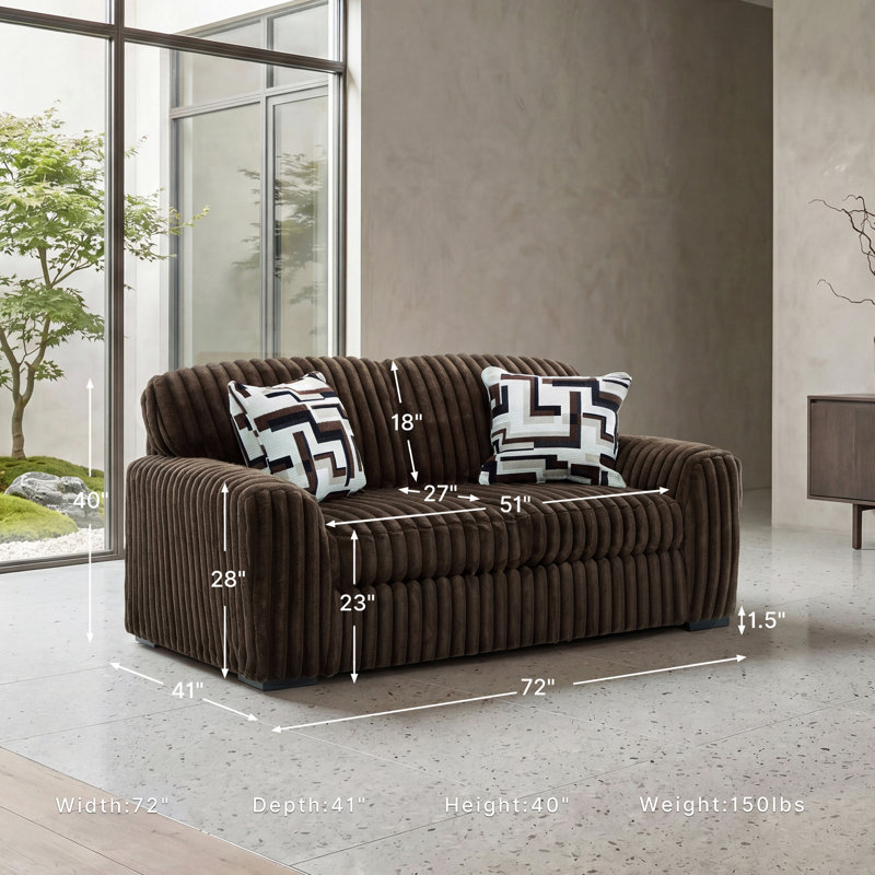 Rockland Loveseat, Brown