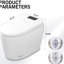 Toilette intelligente avec siège chauffant, affichage numérique à DEL, buse autonettoyante, fonction de massage de nuit et de lavage à la balançoire