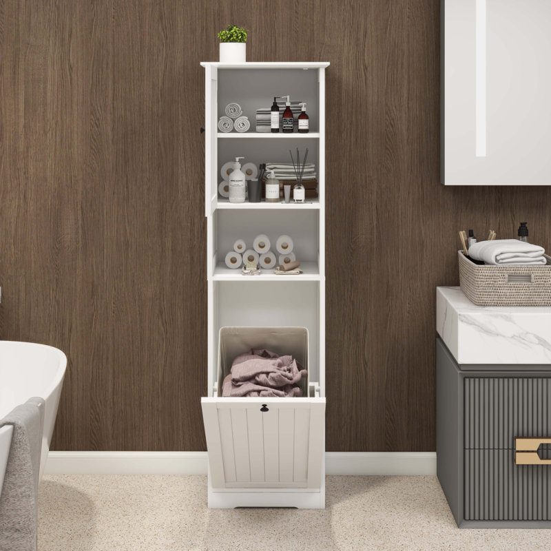 Armoire de trieur de linge inclinable à un compartiment et une porte