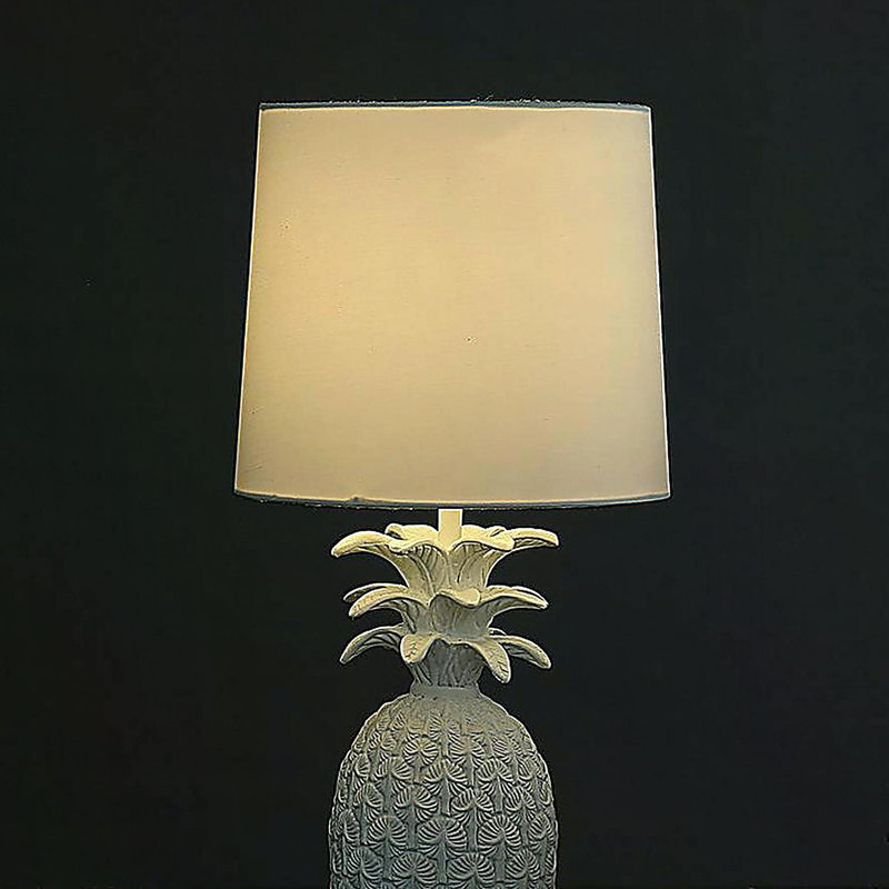 Lampe de table 17 po Heaea, Blanc, Blanc