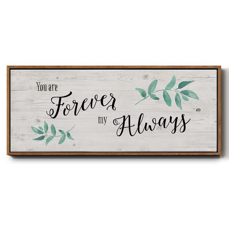 Forever Always - toile encadrée, H 12 po x l 30 po
