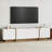 Modern TV Stand with Soft-Close Hinges, White & Atlantic Pine Finish, 70.9 x 18.1 x 13.8 inches | 100% Melamine Coated Particle Board, Thickness: 0.7 inches | Stylish & Functional Design for Living Room & Entertainment Spaces-2052947579