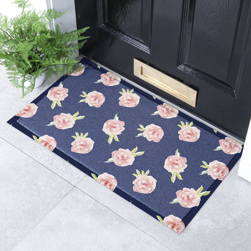 Non-Slip Floral Indoor & Outdoor Doormat
