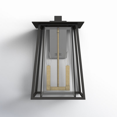 2-Light Integrated LED Outdoor Wall Lantern