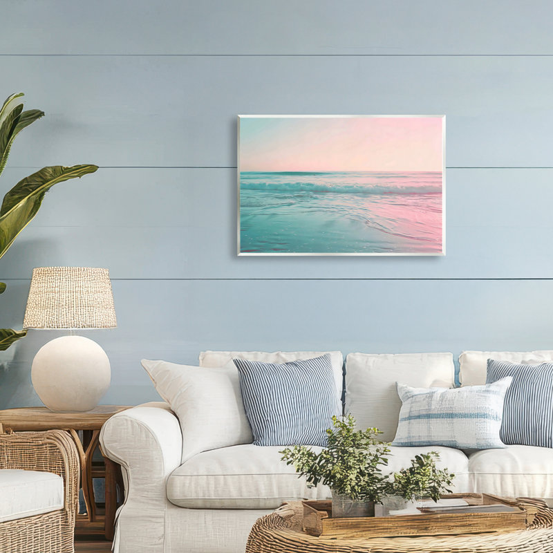 Plaque murale Sunset Collision Seascape, design par LSR Design Studio, H 13 po x l 19 po