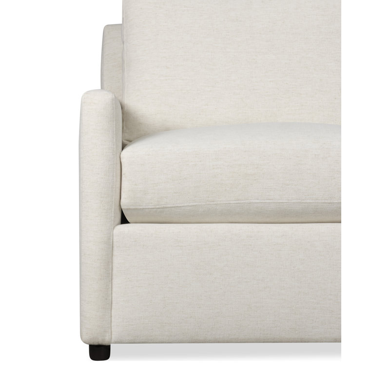 Damari 84'' Upholstered Bench Sofa, Nomad Snow Crypton® Chenille