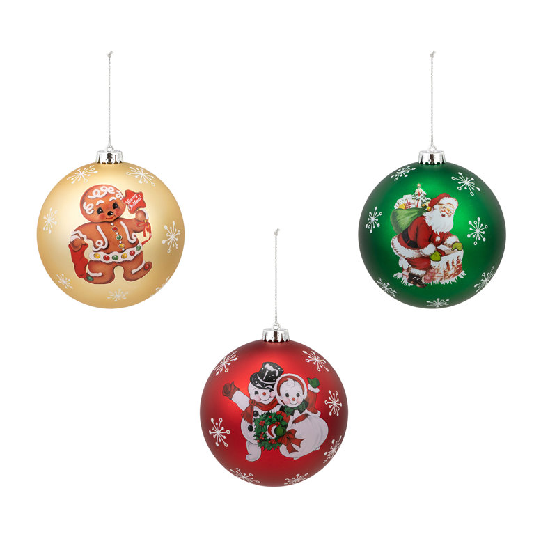 Mr. Christmas 6" Multicolor Shatterproof Plastic Ball Ornaments Set