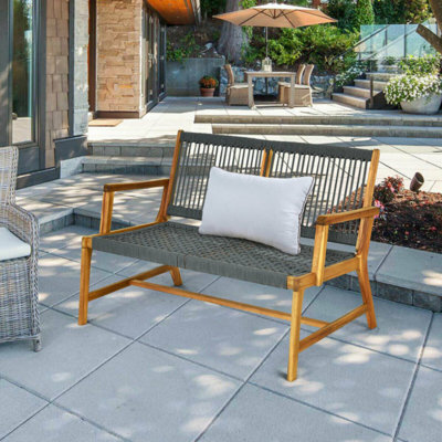 Meridan 2 Person Solid Wood Garden Bench