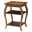 Table de bout traditionnelle à 2 tablettes avec décoration en noyer et bois élégante pour le salon