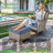 5 - Person Wicker Outdoor Conversation Set, Patio Sofa Set with Fire Pit and Cushions-44076424