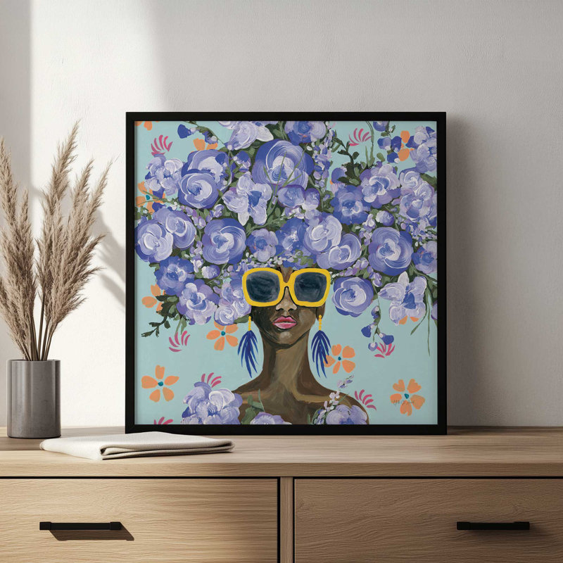 Sunning In Florals II By Yvette St. Amant Art Print, 30" H x 30" W, Brown
