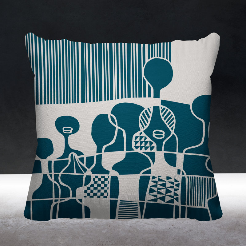Housse de coussin et insert Ori Oudtoor, L 19 po x H 19 po, Turquoise