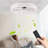 20 Inch Modern Crystal Ceiling Fan with Light and Remote, Recessed Design-822785497