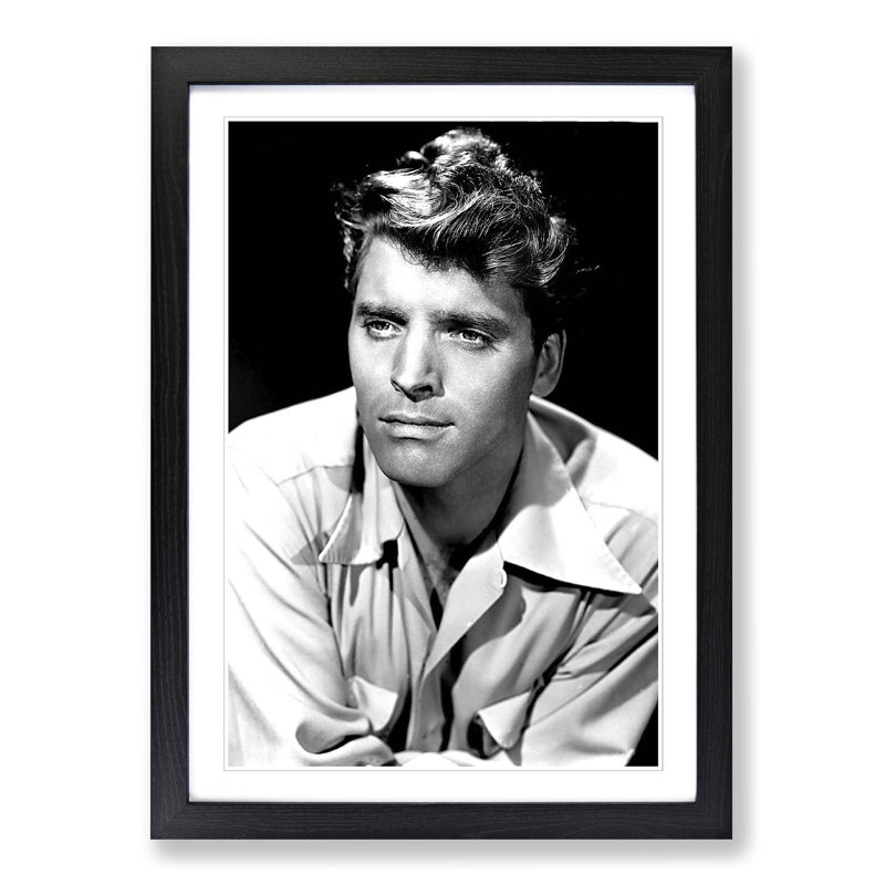 Burt Lancaster Framed Photographic - Framed Print, Black